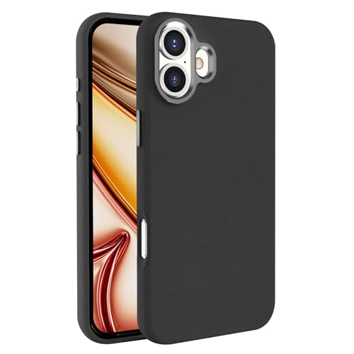 Schlanke Hülle für iPhone 16/16 plus/16 pro/16 pro max, magnetische Saugnapf-Business-Hülle, veganes Leder, Stoßschutzhülle von Generisch