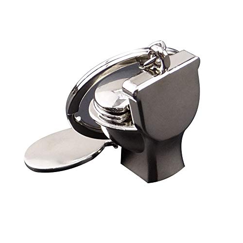 Schlüsselbund Schöne Anhänger Metall-Toiletten-Kreativ-Anhänger-Geschenk-Aktivitäts-Schlüsselanhänger Mini-Schlüsselanhänger Schlüsselanhänger Japan Style (Silver, One Size) von Generisch
