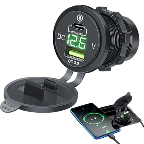 Schneller Ladewagen -Autoadapter, Mobiltelefon -Automobilladegeräte,Smart Fast Car Charger - PD QC Double Port Compact Multifunktionaler Stromadapter für LKW -Pendelverkehrs -Roadtrip -Camping von Generisch