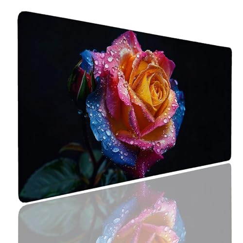 Schreibtischunterlage Gaming Mauspad Colorful (3) Mousepad Groß XXL 1200x600x4mm WassXerdicht Anti-Rutsch Mouse Pad, Vernähte Kanten Desk Mouse Mat, Mauspads Verbessert Präzision und Geschwindigkeit von Generisch