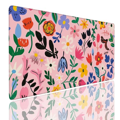 Schreibtischunterlage Gaming Mauspad Colorful (8) Mousepad Groß XXL 800x300x4mm WassXerdicht Anti-Rutsch Mouse Pad, Vernähte Kanten Desk Mouse Mat, Mauspads Verbessert Präzision und Geschwindigkeit von Generisch