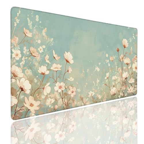 Schreibtischunterlage Gaming Mauspad Daisy (4) Mousepad Groß XXL 1600x800x4mm WassXerdicht Anti-Rutsch Mouse Pad, Vernähte Kanten Desk Mouse Mat, Mauspads Verbessert Präzision und Geschwindigkeit von Generisch