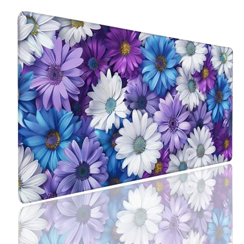 Schreibtischunterlage Gaming Mauspad Daisy (6) Mousepad Groß XXL 1600x800x4mm WassXerdicht Anti-Rutsch Mouse Pad, Vernähte Kanten Desk Mouse Mat, Mauspads Verbessert Präzision und Geschwindigkeit von Generisch