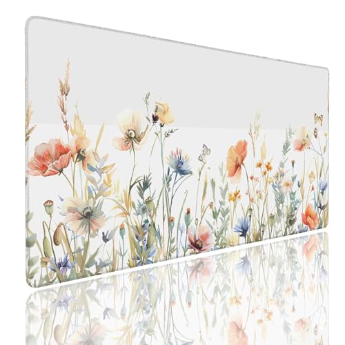 Schreibtischunterlage Gaming Mauspad Design (4) Mousepad Groß XXL 1400x800x4mm WassXerdicht Anti-Rutsch Mouse Pad, Vernähte Kanten Desk Mouse Mat, Mauspads Verbessert Präzision und Geschwindigkeit von Generisch