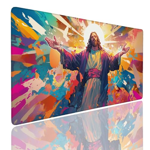 Schreibtischunterlage Gaming Mauspad Design (6) Mousepad Groß XXL 600x300x4mm WassXerdicht Anti-Rutsch Mouse Pad, Vernähte Kanten Desk Mouse Mat, Mauspads Verbessert Präzision und Geschwindigkeit von Generisch