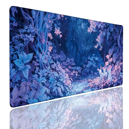 Schreibtischunterlage Gaming Mauspad Forest (4) Mousepad Groß XXL 1200x600x4mm WassXerdicht Anti-Rutsch Mouse Pad, Vernähte Kanten Desk Mouse Mat, Mauspads Verbessert Präzision und Geschwindigkeit von Generisch