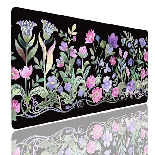 Schreibtischunterlage Gaming Mauspad Garden (1) Mousepad Groß XXL 1600x800x4mm WassXerdicht Anti-Rutsch Mouse Pad, Vernähte Kanten Desk Mouse Mat, Mauspads Verbessert Präzision und Geschwindigkeit von Generisch