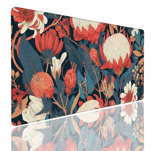 Schreibtischunterlage Gaming Mauspad Garden (8) Mousepad Groß XXL 1200x600x4mm WassXerdicht Anti-Rutsch Mouse Pad, Vernähte Kanten Desk Mouse Mat, Mauspads Verbessert Präzision und Geschwindigkeit von Generisch