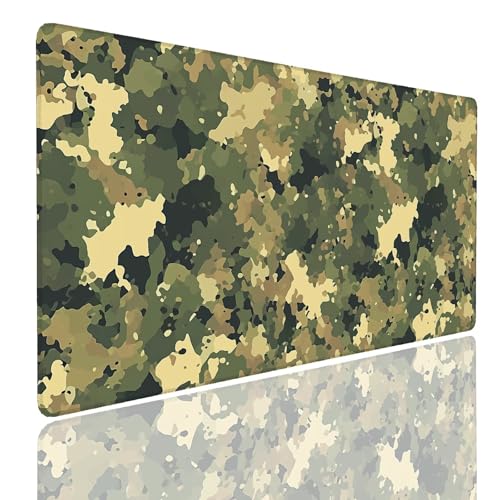 Schreibtischunterlage Gaming Mauspad Green (16) Mousepad Groß XXL 1600x800x4mm WassXerdicht Anti-Rutsch Mouse Pad, Vernähte Kanten Desk Mouse Mat, Mauspads Verbessert Präzision und Geschwindigkeit von Generisch