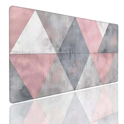 Schreibtischunterlage Gaming Mauspad Grey (12) Mousepad Groß XXL 1600x800x4mm WassXerdicht Anti-Rutsch Mouse Pad, Vernähte Kanten Desk Mouse Mat, Mauspads Verbessert Präzision und Geschwindigkeit von Generisch