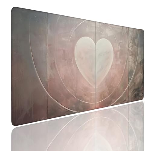 Schreibtischunterlage Gaming Mauspad Heart (3) Mousepad Groß XXL 1600x800x4mm WassXerdicht Anti-Rutsch Mouse Pad, Vernähte Kanten Desk Mouse Mat, Mauspads Verbessert Präzision und Geschwindigkeit von Generisch