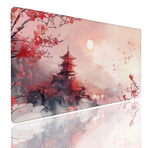 Schreibtischunterlage Gaming Mauspad Landscape (15) Mousepad Groß XXL 1600x800x4mm WassXerdicht Anti-Rutsch Mouse Pad, Vernähte Kanten Desk Mouse Mat, Mauspads Verbessert Präzision und Geschwindigkeit von Generisch