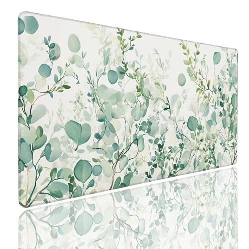 Schreibtischunterlage Gaming Mauspad Leaf (8) Mousepad Groß XXL 1600x800x4mm WassXerdicht Anti-Rutsch Mouse Pad, Vernähte Kanten Desk Mouse Mat, Mauspads Verbessert Präzision und Geschwindigkeit von Generisch