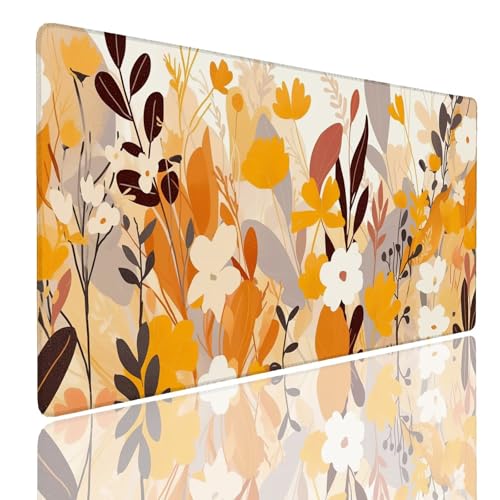 Schreibtischunterlage Gaming Mauspad Leaves (13) Mousepad Groß XXL 1200x600x4mm WassXerdicht Anti-Rutsch Mouse Pad, Vernähte Kanten Desk Mouse Mat, Mauspads Verbessert Präzision und Geschwindigkeit von Generisch