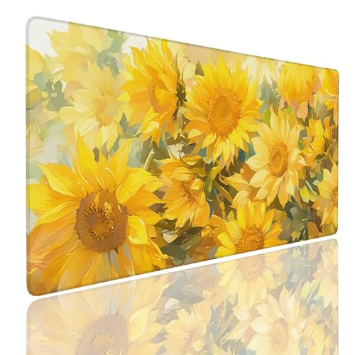 Schreibtischunterlage Gaming Mauspad Leaves (2) Mousepad Groß XXL 1600x800x4mm WassXerdicht Anti-Rutsch Mouse Pad, Vernähte Kanten Desk Mouse Mat, Mauspads Verbessert Präzision und Geschwindigkeit von Generisch