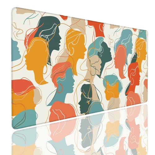 Schreibtischunterlage Gaming Mauspad Line (3) Mousepad Groß XXL 1600x800x4mm WassXerdicht Anti-Rutsch Mouse Pad, Vernähte Kanten Desk Mouse Mat, Mauspads Verbessert Präzision und Geschwindigkeit von Generisch