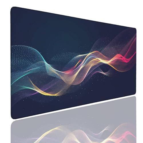 Schreibtischunterlage Gaming Mauspad Line (5) Mousepad Groß XXL 1600x800x4mm WassXerdicht Anti-Rutsch Mouse Pad, Vernähte Kanten Desk Mouse Mat, Mauspads Verbessert Präzision und Geschwindigkeit von Generisch