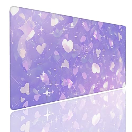 Schreibtischunterlage Gaming Mauspad Love (1) Mousepad Groß XXL 1600x800x4mm WassXerdicht Anti-Rutsch Mouse Pad, Vernähte Kanten Desk Mouse Mat, Mauspads Verbessert Präzision und Geschwindigkeit von Generisch