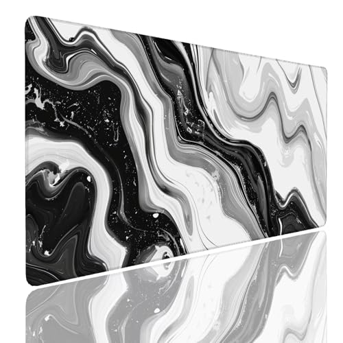 Schreibtischunterlage Gaming Mauspad Marble (15) Mousepad Groß XXL 1600x800x4mm WassXerdicht Anti-Rutsch Mouse Pad, Vernähte Kanten Desk Mouse Mat, Mauspads Verbessert Präzision und Geschwindigkeit von Generisch