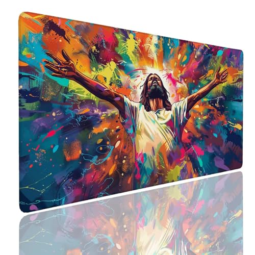Schreibtischunterlage Gaming Mauspad Modern (11) Mousepad Groß XXL 1600x800x4mm WassXerdicht Anti-Rutsch Mouse Pad, Vernähte Kanten Desk Mouse Mat, Mauspads Verbessert Präzision und Geschwindigkeit von Generisch