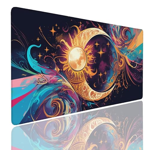 Schreibtischunterlage Gaming Mauspad Modern (7) Mousepad Groß XXL 1600x800x4mm WassXerdicht Anti-Rutsch Mouse Pad, Vernähte Kanten Desk Mouse Mat, Mauspads Verbessert Präzision und Geschwindigkeit von Generisch