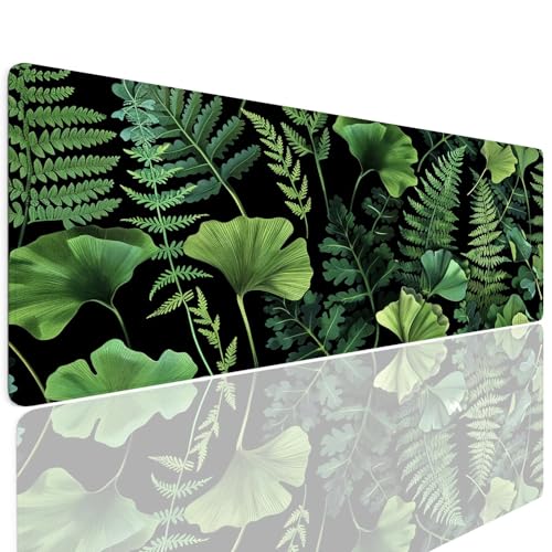 Schreibtischunterlage Mauspad Gaming Mousepad XL Groß 700x300x4mm Wassxerdicht Rutchfeste Schreibtisch Unterlage Mouse Pad Multifunktionales Schutz Matte Mauspads, Home Office Mousepad Leaves 4-672 von Generisch