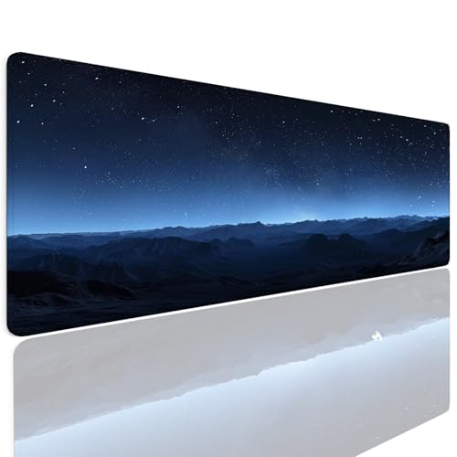 Schreibtischunterlage Mauspad Gaming Mousepad XL Groß 800x400x4mm Wassxerdicht Rutchfeste Schreibtisch Unterlage Mouse Pad Multifunktionales Schutz Matte Mauspads, Home Office Mousepad Night 4-808 von Generisch