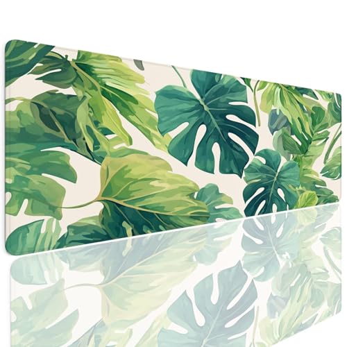 Schreibtischunterlage Mauspad Gaming Mousepad XXL Groß 1600x800x4mm Wassxerdicht Rutchfeste Schreibtisch Unterlage Mouse Pad Multifunktionales Schutz Matte Mauspads, Home Office Mousepad Leaves 4-678 von Generisch