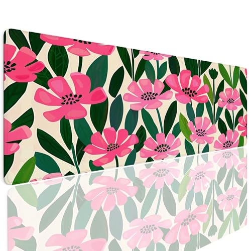 Schreibtischunterlage Mauspad Gaming Mousepad XXL Groß 900x400x4mm Wassxerdicht Rutchfeste Schreibtisch Unterlage Mouse Pad Multifunktionales Schutz Matte Mauspads, Home Office Mousepad Pink 4-910 von Generisch