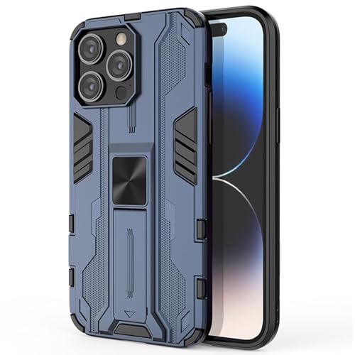 Schutzhülle Mit Ständer Für iPhone 16/16 Pro/16 Plus/16 Pro Max, Schlanke, rutschfeste Hülle Mit Magnetischem Saugnapf Und All-Inclusive-Objektivschutzabdeckung,16pro,Blue von Generisch
