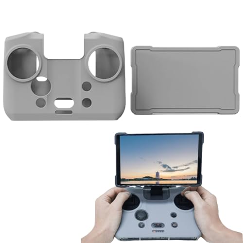 Schutzhülle für DJI RC Pro 2, Fernbedienung Silikon Cover + Displayschutzfolie, Zubehör für DJI Mavic 4 Pro (Grau) von Generisch