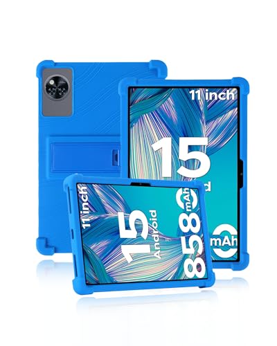 Schutzhülle für DOOGEE U11 11 Zoll Tablet, weiche Silikon-Tablet-Hülle mit rutschfestem Ständer, stoßfest und sturzfest, Blau von Generisch