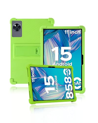 Schutzhülle für DOOGEE U11 11 Zoll Tablet, weiche Silikon-Tablet-Hülle mit rutschfestem Ständer, stoßfest und sturzfest, Grün von Generisch