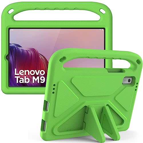 Schutzhülle für Lenovo Tab M9 2024/2023 (TB-310FU), mit Griff, Ständer, Schultergurt, stoßfeste Schutzhülle für Lenovo M9 Tablet 9 Zoll (22,9 cm), Grün von Generisch