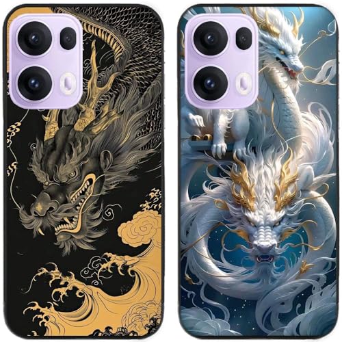 Schutzhülle für OPPO Reno 13 Pro, Motiv: chinesischer Loong Drache, TPU-Gel-Silikon, dünn, 2 Stück Schutzhülle für OPPO Reno 13 Pro, Motiv: chinesischer Loong Drache, TPU-Gel-Silikon, dünn, 2 Stück von Generisch