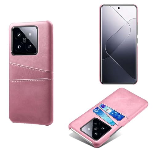 Hülle kompatibel mit Xiaomi 14,PU-Lederhülle - schlanke stoßfeste Handyhülle mit 2 Kartenschlüssen,Anti-Fingerabdruck & Anti-Drop-Schutz Kunststoff-Kunstleder-Pink Hülle kompatibel mit Xiaomi 14,PU-Lederhülle - schlanke stoßfeste Handyhülle mit 2 Kartenschlüssen,Anti-Fingerabdruck & Anti-Drop-Schutz Kunststoff-Kunstleder-Pink von Generic