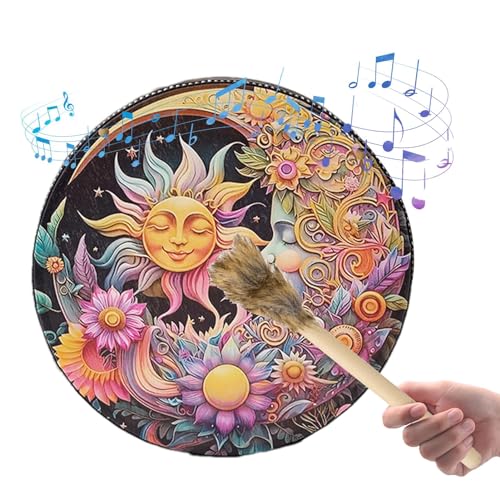 Shaman Drum, Indianertrommel, Handgemachte Schaman Drum Stick, Ein Seelengeschenk Für Schaman Tools Musikliebhaber, Urlaubsdekorationen von Generisch