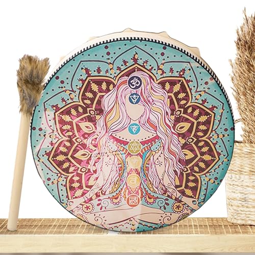 Shaman Drum, Indianertrommel, Handgemachte Schaman Drum Stick, Ein Seelengeschenk Für Schaman Tools Musikliebhaber, Urlaubsdekorationen von Generisch
