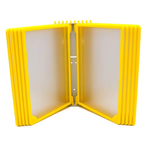 Sichttafelsystem A4 Kassenständer Wandmontage 10 Rahmen gelb Farben von Generisch