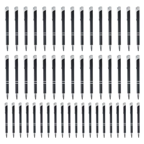 Signaturstift | 50x Metallarbeit Stift | Schwarzes multifunktionales modisches Briefpapier mit Silberclip-Schreibstift für Business-Eliten-Schüler Lehrer, Profis täglich Gebrauch, Schule Signaturstift | 50x Metallarbeit Stift | Schwarzes multifunktionales modisches Briefpapier mit Silberclip-Schreibstift für Business-Eliten-Schüler Lehrer, Profis täglich Gebrauch, Schule von Generisch