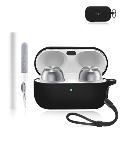 Silikon-Schutzhülle für Technics EAH-AZ100 / EAH-AZ100E-S/EAH-AZ100E-K Ohrhörer – langlebige und umweltfreundliche Bluetooth-Kopfhörerabdeckung mit präzisen Löchern – Schwarz von Generisch