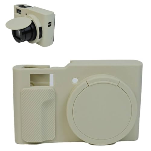 Silikonhülle, kompatibel mit Lumix Tz99/Zs99 Digitalkamera, weiches Gummi für Lumix Tz99/Zs99, Schutzhülle mit abnehmbarer Objektivabdeckung, rutschfest und kratzfest, Weiß von Generisch