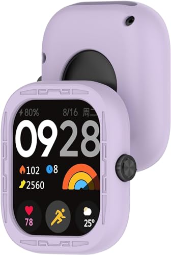 Silikonhülle für Redmi Watch 4 Schutzhülle, Flexibles Silikon Case Kratzfest Abdeckung Schutz Gehäuse Kompatibel mit Redmi Watch 4 Smartwatch(Lila) von Generisch