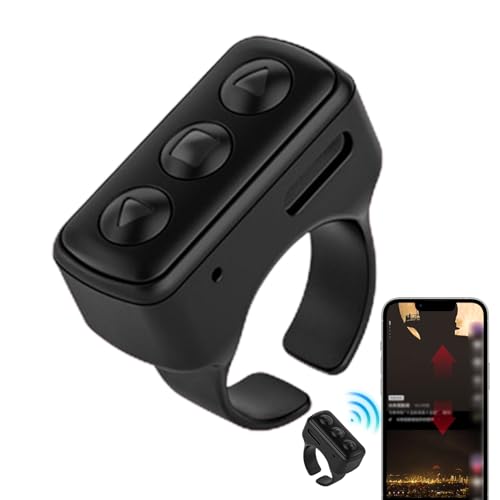 Smartphone -Ring -Clicker - Drahtloser -Controller, Finger Touch Remote -Gerät | Compact Wearable Button Für Medienwiedergabe, Selfie Snapper -Tool, Universelle Unterstützung Für Andr Smartphone -Ring -Clicker - Drahtloser -Controller, Finger Touch Remote -Gerät | Compact Wearable Button Für Medienwiedergabe, Selfie Snapper -Tool, Universelle Unterstützung Für Andr von Generisch