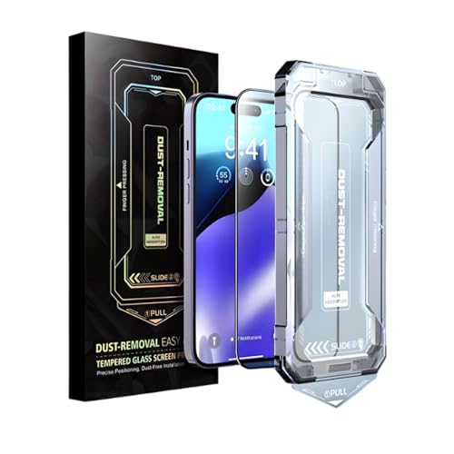 SmoothShield 2-Tempered Glass Screen Protector - 9H Hardness, Anti-Scratch/Anti-Fingerprint/Privacy Screen, Auto Dust-Free & Easy Installation, HD Clear (Privacy-2PCS,for iphone 15 Plus/16 Plus) von Generisch