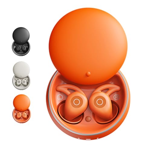 Snooze Pods Pro, Mini Schlafkopfhörer Bluetooth Kabellose, Anti Schnarch-Kopfhörer Für Seitenschläfer, Ultrabequem & Geräuschfrei Schlafen mit (Orange) von Generisch