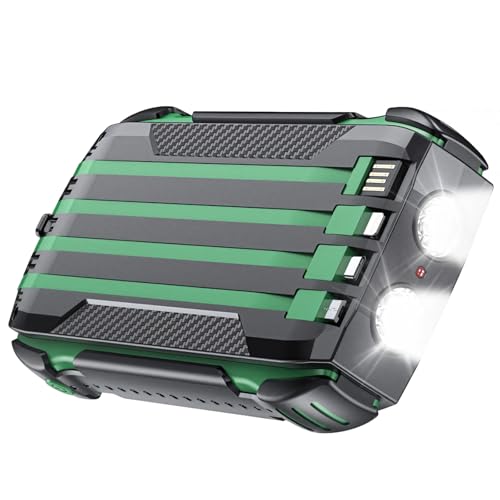 Solar-Akku-Pack 30000 mAh, tragbare Powerbank mit Schnelllade-USB- und Typ-C-Anschlüssen, LED-Taschenlampen, ideal für den Außen- und Notfall Solar-Akku-Pack 30000 mAh, tragbare Powerbank mit Schnelllade-USB- und Typ-C-Anschlüssen, LED-Taschenlampen, ideal für den Außen- und Notfall von Generisch