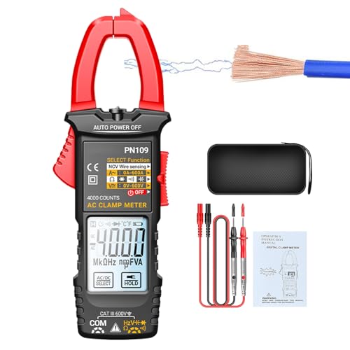 Spannungstester, Klemmenmesser - Digital Multimeter Tester 4000 Count - Detektor, automatisches professionelles Werkzeug, LCD -Hintergrundbeleuchtungsanzeige für die Wartung von Elektrikern von Generisch