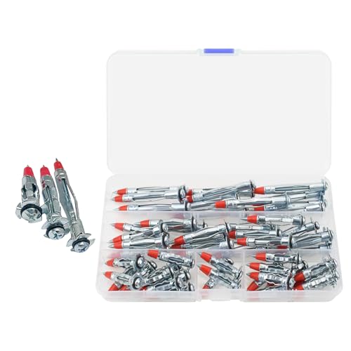 Spitze Expansionsschraube, Expansionsschraube Set, Selbstbeschwerden Wandschrauben, Multifunktionaler Kohlenstoffstahl-Selbstschützer-Nüsse für Deckenlampen, graue Bretter, Faserbretter von Generisch