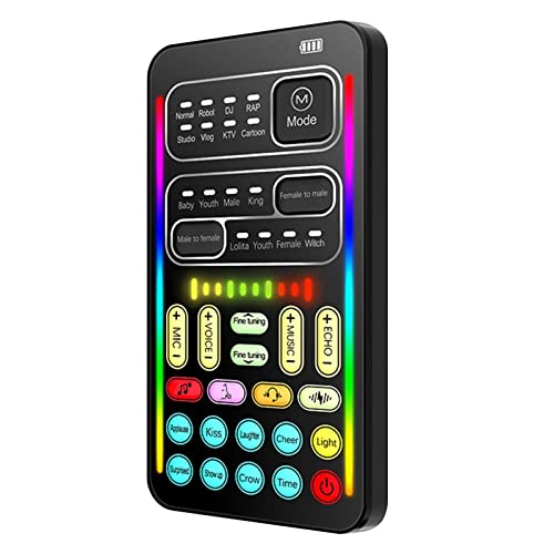 Sprachwechsler, multifunktionaler Handheld -Sprachkreuzer | -Soundkarte mit 8 Soundeffekten Soundänderungen, Sprachwechsler -kompatibel mit Mobiltelefon, Computer, Tabelle von Generisch